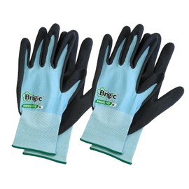 Brigic 2 Pairs Gardening Gloves, Garden Gloves, Thin Outdoor Work Women Garden Gloves, Blue (Large)