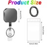 Mtxorvix 2 Pack Metal Heavy Duty Retractable Badge Holders Reel