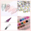 5200PCS Nail Gems, Nail Rhinestones, Nail Charms with Pearls, Tweezers