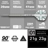 TARGET Darts Rob Cross Generation 1 Steel Tip Darts, 90%