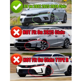 STSEV01 Front Bumper Lip Splitter Spoiler Compatible with Honda Civic Sedan/Hatchback/EX/EX-L/LX/Sport/Touring 2022 2023 2024 11TH Gen Air Dam Chin Body Kit Underbody Lip Exterior Accessories