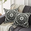 Alysheer Embroidered Decorative Throw Pillow Covers 18"x18" Set of 2