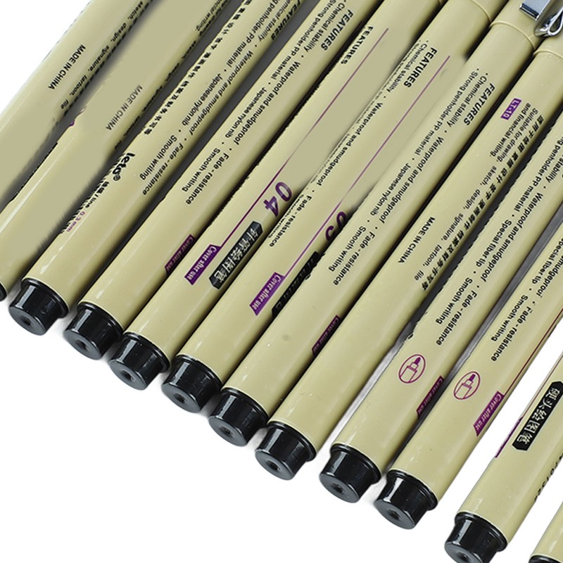 12pcs Waterproof Fine Tip Pens Quick Drying Smoothly Writing Nylon