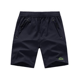 TBMPOY - Pantalones cortos para hombre de 7 pulgadas / 9 pulgadas, para correr, senderismo, secado rápido, atlético, gimnasio, deportes al aire última intervensión, 3 bolsillos con cierre, A7-azul