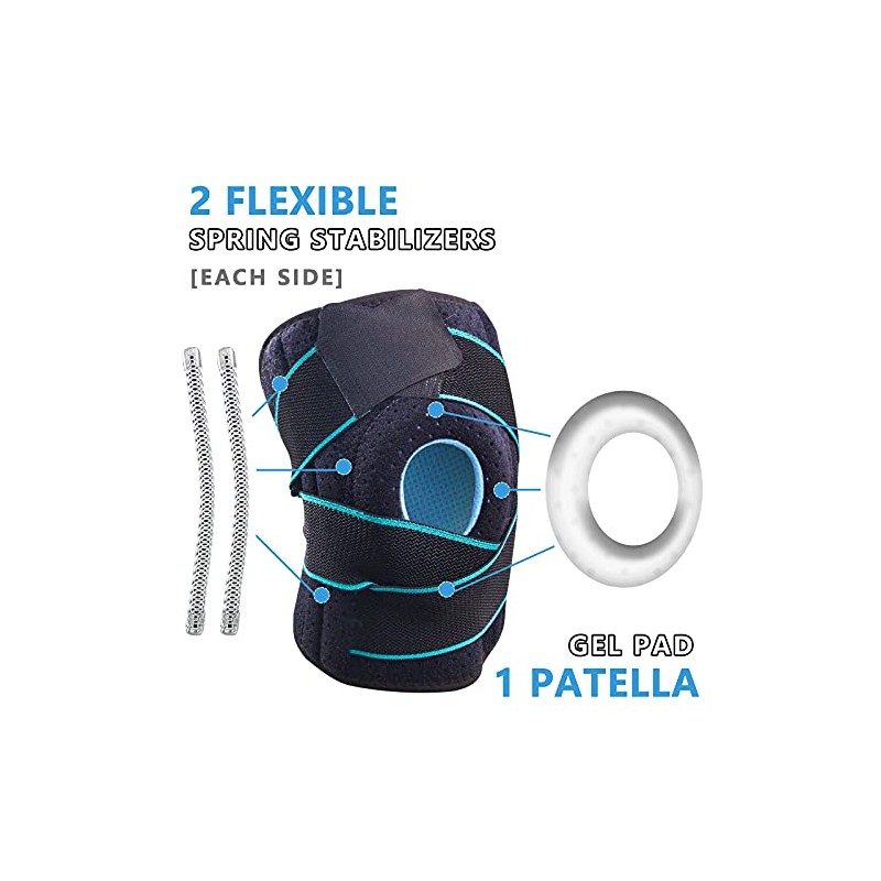 LAVAED Knee Brace with Side Stabilizers for Knee Pain, Adjustable