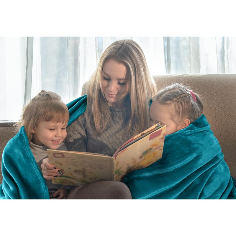 Utopia Bedding Utopia Bedding Fleece Blanket King Size Turquoise 300GSM
