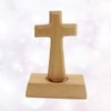 VOSAREA Christian Wooden Cross with Magnetic Base Decorations