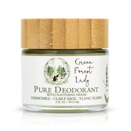 Desodorante Puro Y Orgánico Para Mujeres Y Hombres, Desodorante Sin Aluminio, Sin Parabenos, Vegano, Manzanilla Romana, Salvia Esclarea, Ylang Ylang, Natural, 2 Onzas Líquidas (P