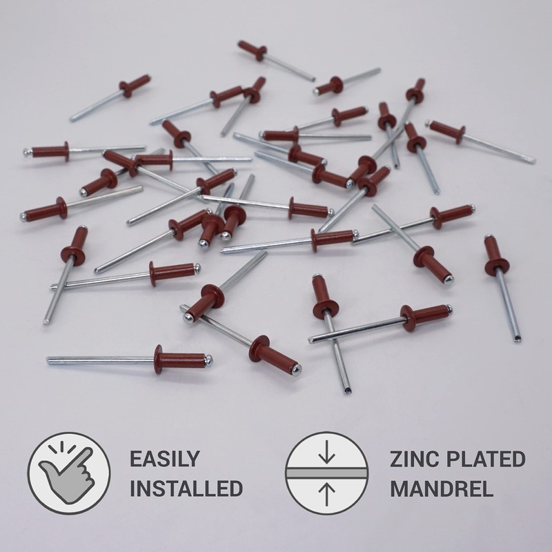 (Pack of 80) Varnished Blind Rivets 4.0 x 12 mm,
