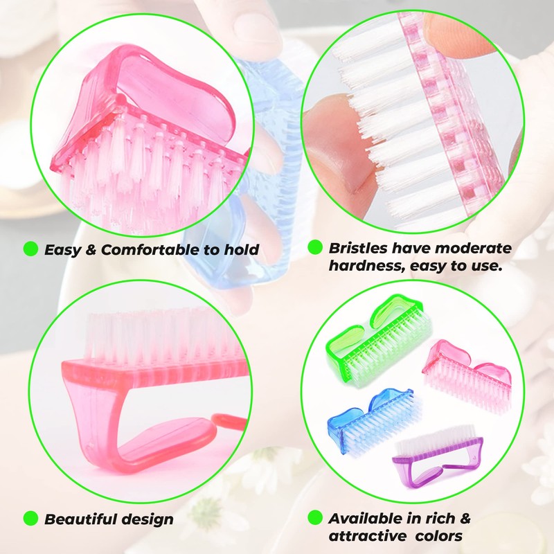 WATELL 4 Pcs Nail Brush for Everyday Use - 4
