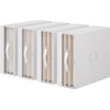 GUDEMAY Bed Sheet Organizers and Storage Plastic, 4 pcs Foldable
