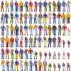 100pcs OO Scale 1:75 Painted Figures P75W-100