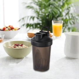 Generic Sports Shaker Bottle Shaker Cups Large Mouth Drink Bottle Multipurpose Milkshake Cup Mixer Bottle for Water Coffee Sports Gym, Black