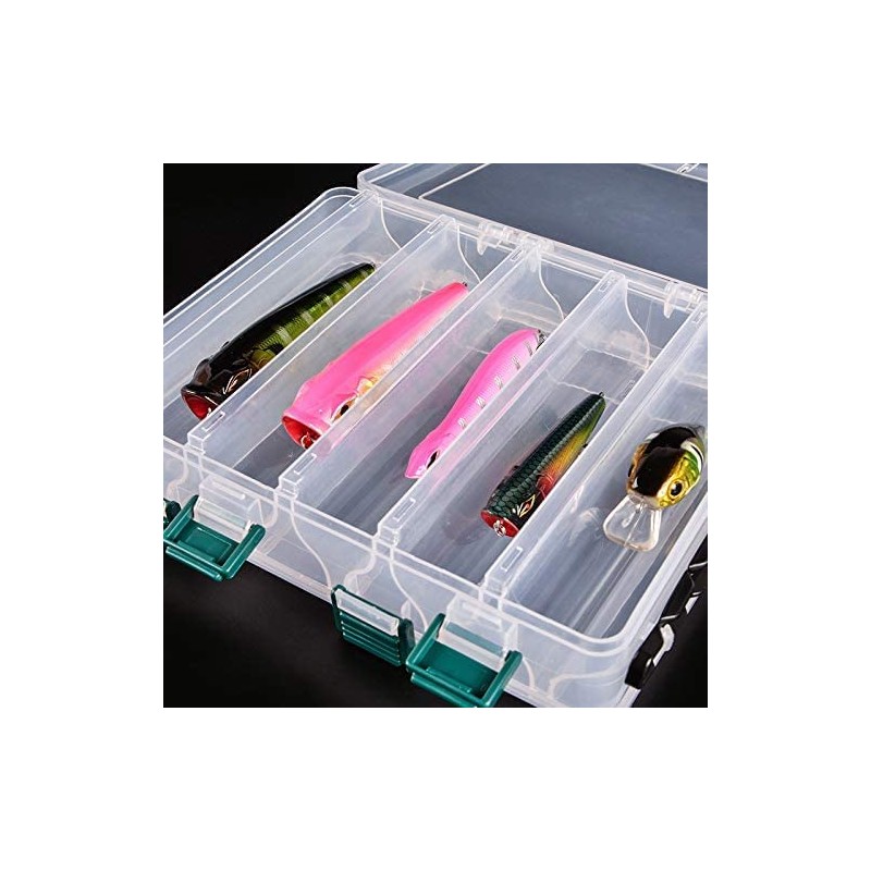 Fishing Tackle Boxes, 12 Compartments Tackle Plastic Storage Box Fishing