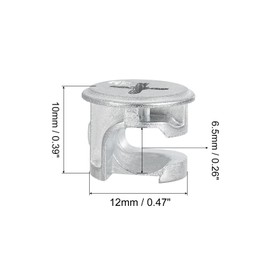 sourcing map Cam Lock Nut for Furniture, 24pcs 12x10mm Joint Connector Locking Nuts Furniture Connecting Cam Fittings