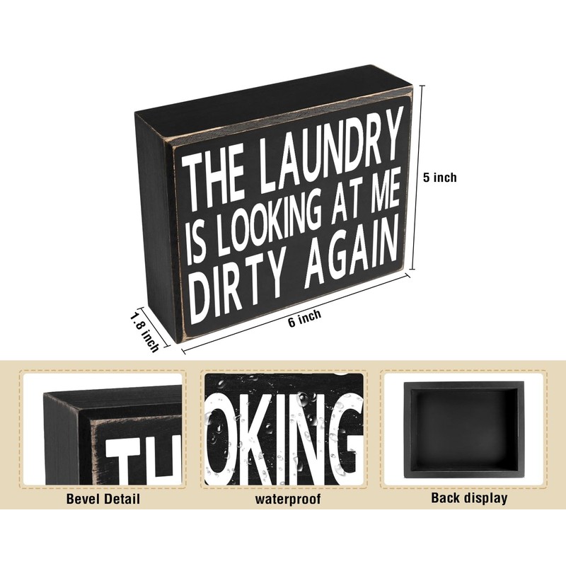 Farmhouse Laundry Room Decor Laundry Box Sign Funny Laundry Room