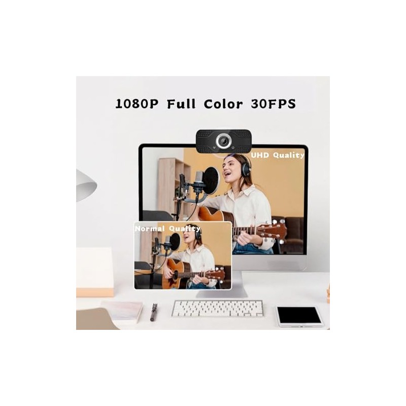 Yoidesu 1080P Full HD Webcam Computadora Cámara Cámara USB de