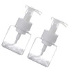 Mobestech 2 Pcs Transparent Pump Foaming Bottle Refillable Makeup Press