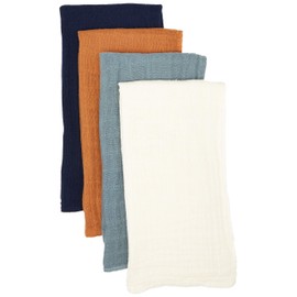 Pippi Unisex Baby Muslin Cloth Solid Bib, dress blues