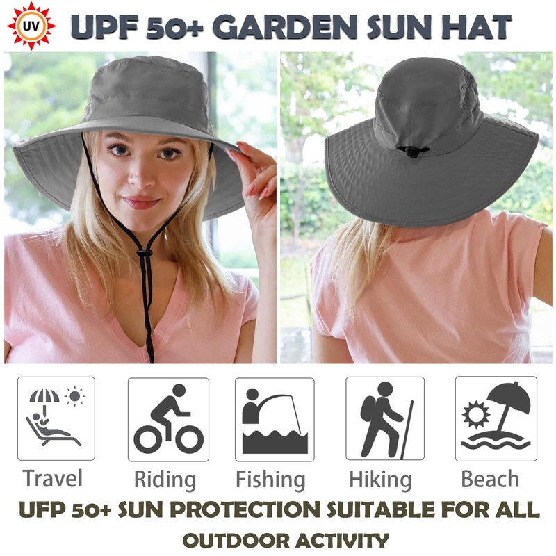 Solaris Wide Brim Sun Hat for Women, UPF 50+ UV