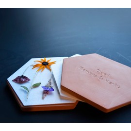 Fallen Fruits Flower and Herb Press | Microwaveable Terracotta Heavy Hexagonal Press