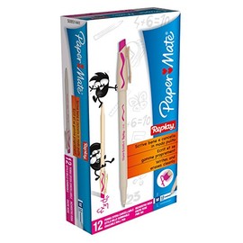 Paper Mate Replay Erasable Ball Pen Medium Tip - Pink (Pack of 12)