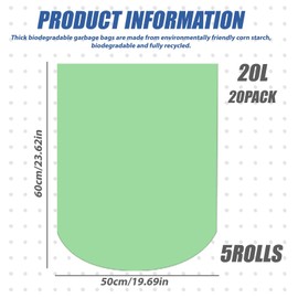 Pack of 100 Toilet Bags Black Set, Biodegradable Organic Waste Bags, Bags for Camping Toilets, Extra Thick Waterproof Separation Toilet Accessories, for Mobile Toilets, Hiking, Travel (Green)
