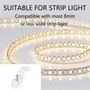 Runseaway 100Pcs LED Strip Light Mounting Brackets, Transparent One-Side Fixing