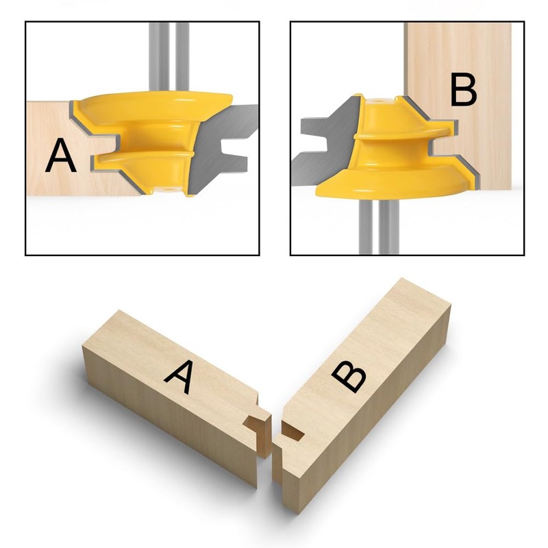 45 Degree Lock Miter Router Bit 1/2 Inch Shank.Woodworking Tools