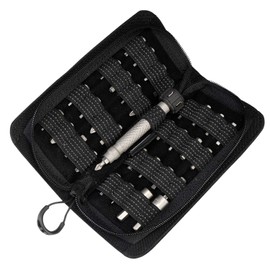 MecArmy SDG1 SDG2 Portable 33-in-1 Titanium Screwdriver Set with 500D CORDURA Nylon Waterproof Pouch, Multifunctional 1/4" inch Hex Key Screwdriver Tool Kits for Precise Repair (SDG1, PVD Black)