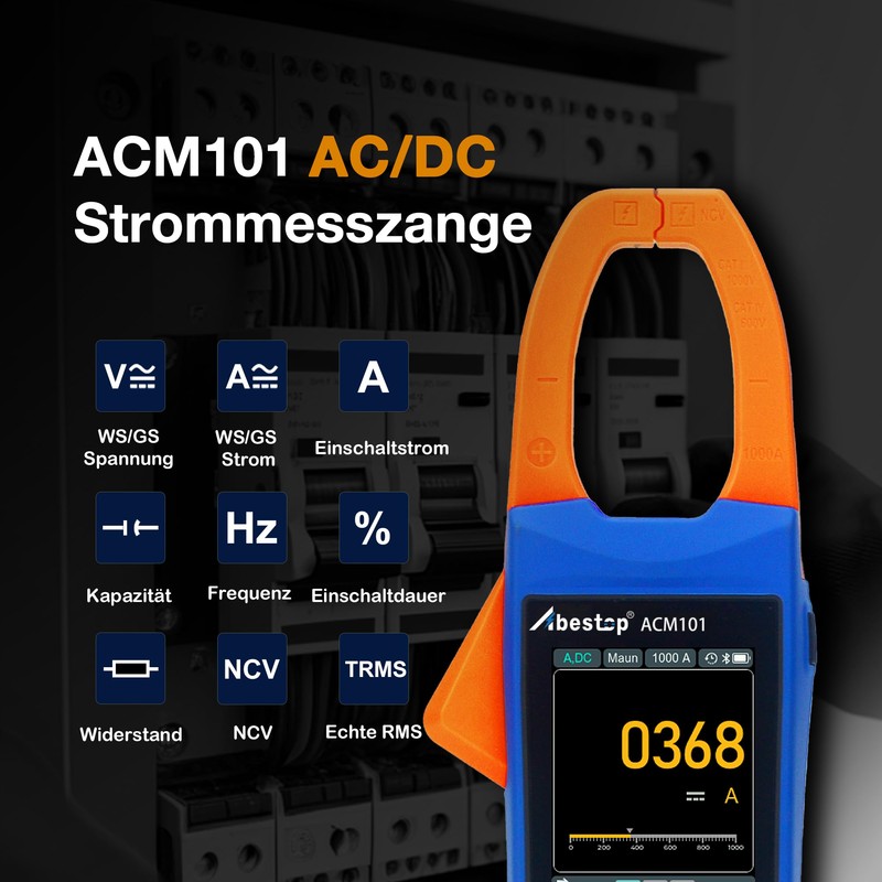 Abestop 1000A AC/DC Clamp Current Meter 1000A 1000V Portable Current