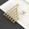 Amerdeco 10 Pack 3.75 Inch(96mm) Brushed Gold Cabinet Pulls Knurled