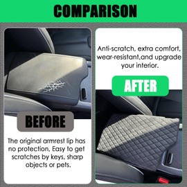 ANMOSVO Center Console Cover for Hyundai Palisade 2026 2025-2020 - Custom Fit Armrest Protector with Storage Pockets for 2020 2021 2022 2023 2024 2025 2026 Hyundai Palisade Accessories