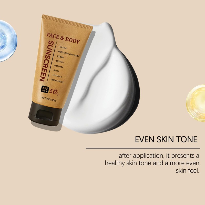 Tallow Sunscreen - Beef Tallow Sunscreen SPF 50 - Face