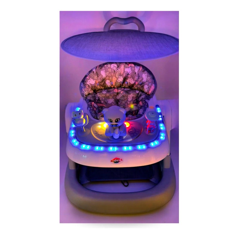 Andadera E-dext 3 En 1 Plegable Interactiva Luz Led