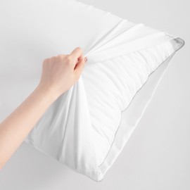NTBAY Queen Pillowcase - 1 Pack Brushed Microfiber 20x30 Pillowcase - Soft, Wrinkle-Free, Fade-Resistant, Stain-Resistant, White with Envelope Closure