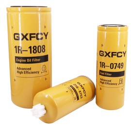 1R-1808 Oil Filter 1R-0749 Fuel Filter 256-8753 Fuel Water Separator Filter Kit Replace LF3566 LF9691A 1R-0712 FF5319 33783 15587139 Compatible with Caterpillar Cat 3406 C10 C11 C12 C13 C15 C16