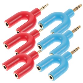 jojofuny 12pcs u Shape Headphone Adapter y Splitter Dual Port Audio Splitter for Sharing Music Tablets and Laptops Compact and Design for Easy Carrying and Storage