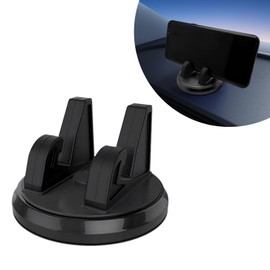 Shakas 1 PC Car Dashboard Phone Holder, 2.83" x 1.69" 360 Degree Rotatable Grab and Go Navigation Bracket, Self-Adhesive Holder for 0.27 "-0.43" Width Devices, Universal for Most Cars (Black)