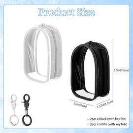 4PCS Clear Figure Display Bags with Keychain – MaehSab Portable Mini Doll Blind Box Organizer, PVC Zipper Pouch Case for Sonny Angel Baby and Collectibles