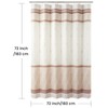 BESTRIPES Fabric Shower Curtain, Beige Tan Brown Stripe Cloth Shower