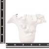 Francfranc Ceramic Ruffle Flower Base S White Ceramic Vase Home