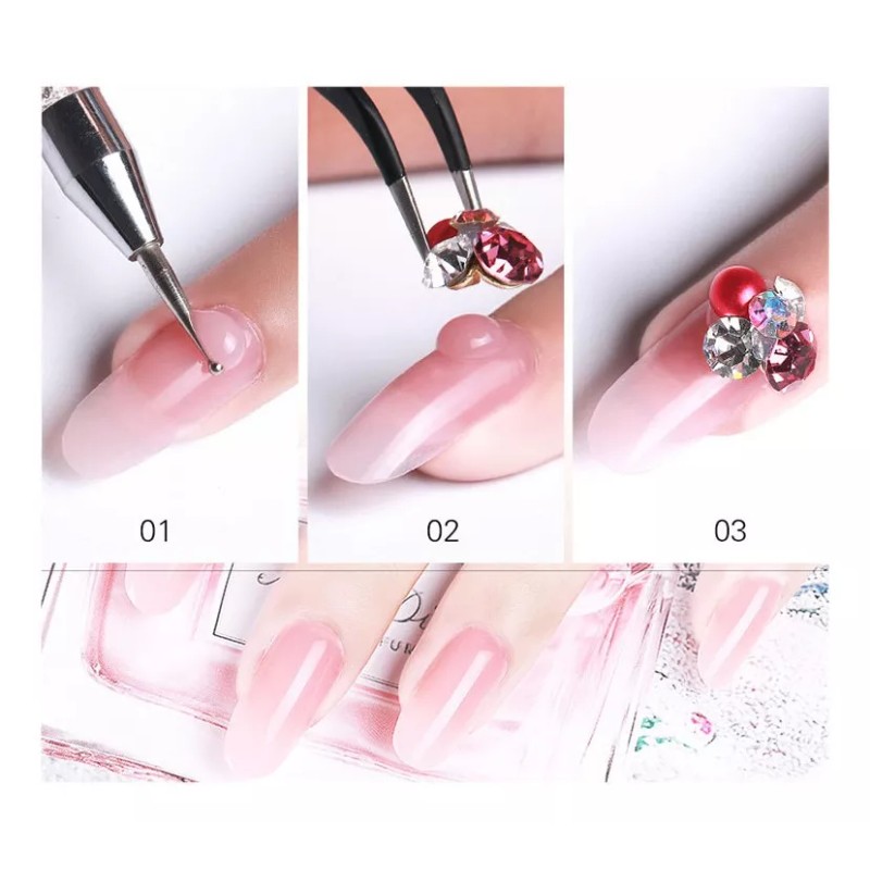 Poly Gel Set 6w Uv Led Lámpara Gel Poli Kits