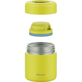 Peacock LKD-30 Y Food Jar, Stainless Steel, 10.1 fl oz (300 ml), Citron Yellow