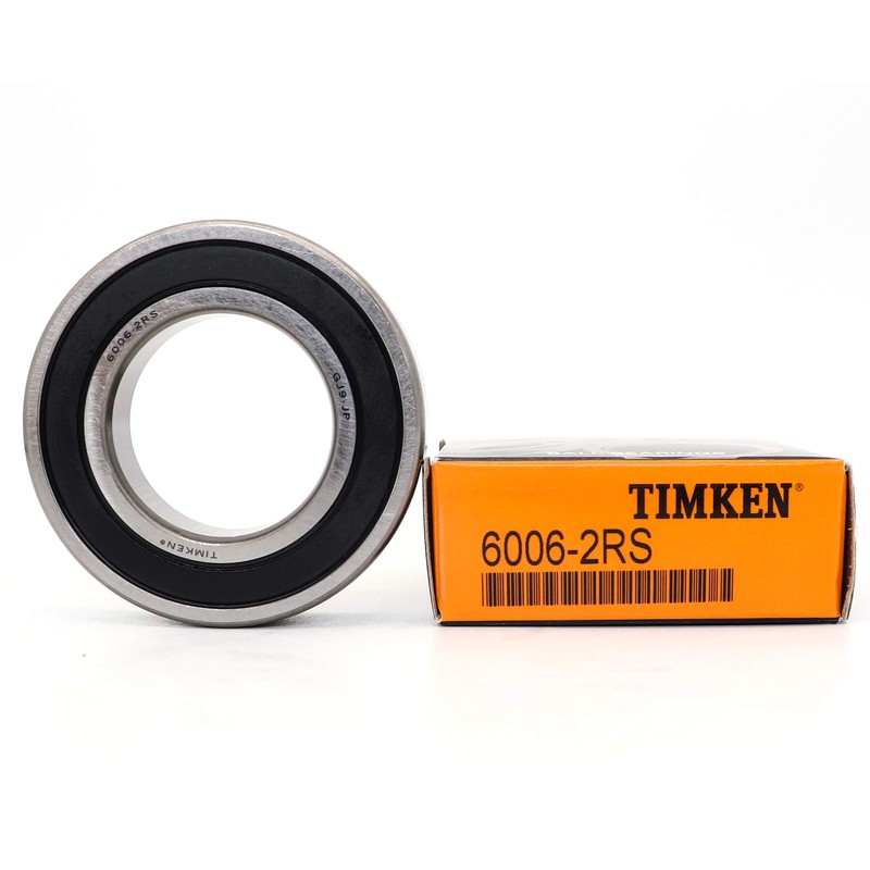 2PACK TIMKEN 6006-2RS Double Rubber Seal Bearings 30x55x13mm, Pre-Lubricated and
