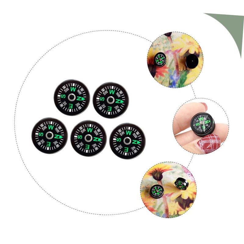 Mipcase Button Compass Liquid-Filled Navigation Tool for Outdoor Adventures Lightweight