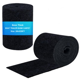 Thicken Boat Trailer bunk Carpet,20inchx20FT- 25oz, Marine Carpet Built for Unrivaled Durability and Heavy-Duty,Accessories Parts Replacement Padding for Outdoor