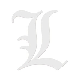Applicable Pun Old English Letter L - Vinyl Decal for Outdoor Use on Cars, ATV, Boats, Windows and More - White 4 Inches Tall