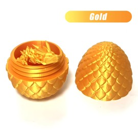 Yearsahrk 3D Printed Dragon Egg with Mysterious Dragon Toy, Realistic Movable Dragon Figures, Easter Surprise, Home Decor