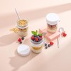 JoyJolt 3-Pack Glass Overnight Oats Jars with Lids and Spoons